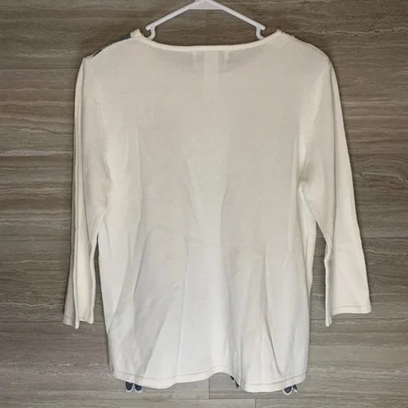 Women’s Alfred Dunner Floral Overlay Blouse - Picture 6 of 6